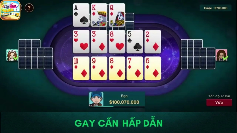 Mậu binh Cấu trúc chi và luật xếp bài trong game bài này