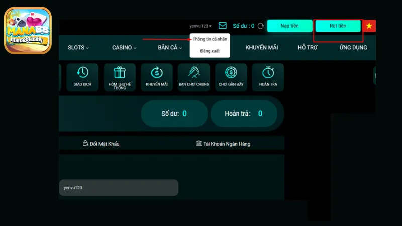 Hướng dẫn quy trình rút tiền về tài khoản